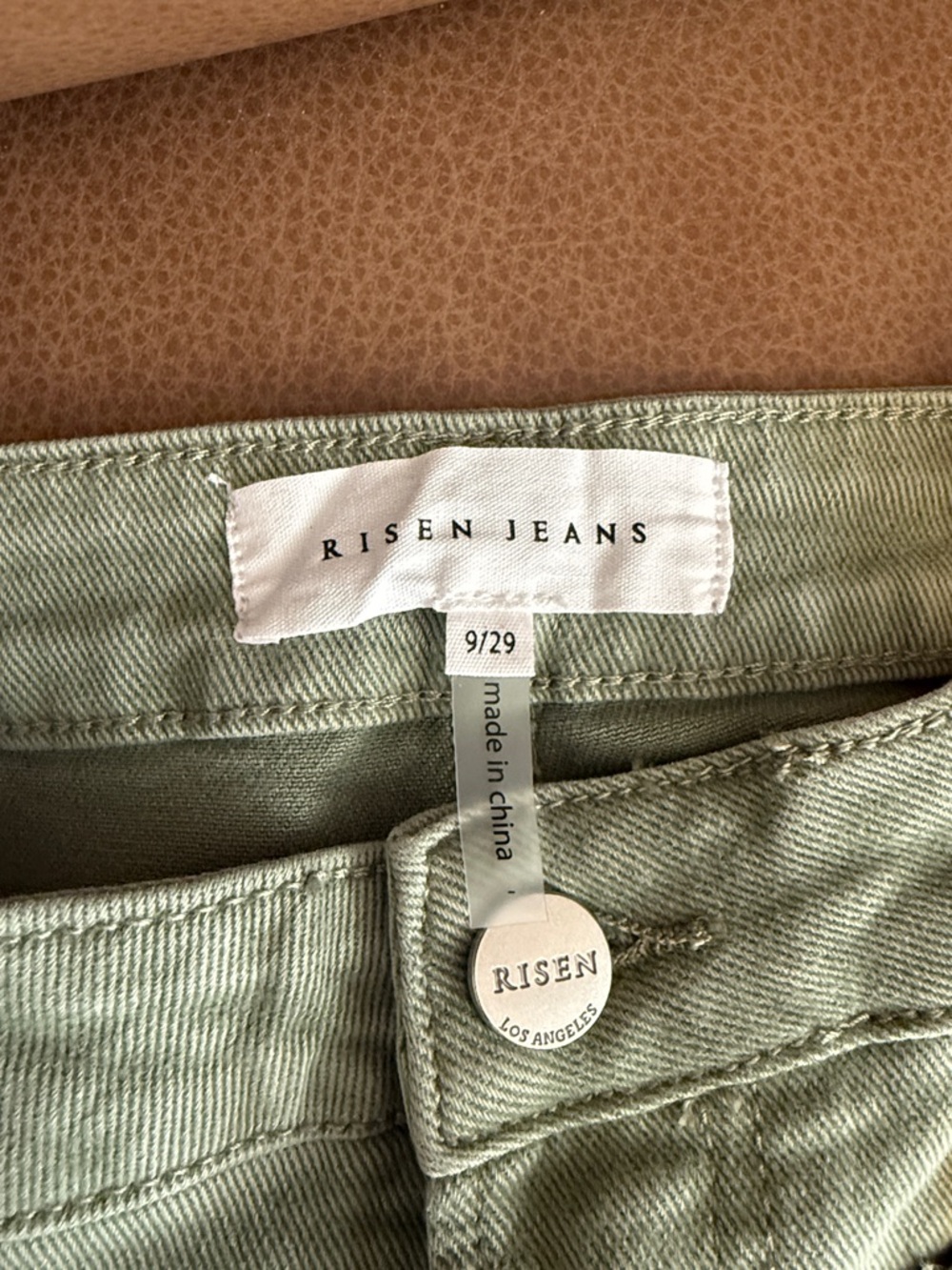 Risen Olive Green Jeans - Picture 2 of 6